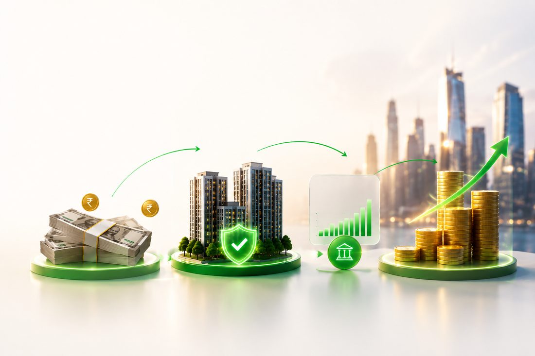 Tokenised land flow
